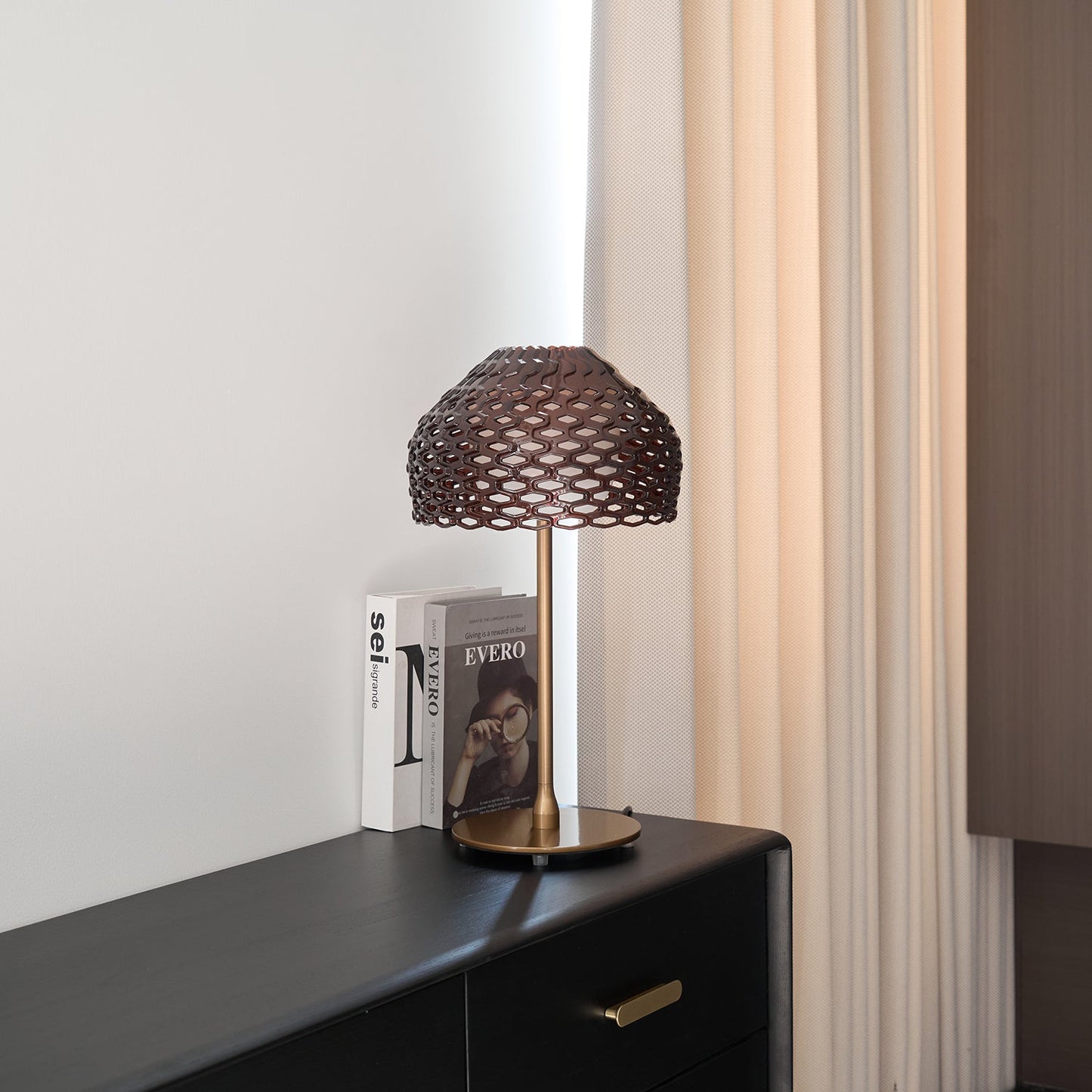 Armadillo Table Lamp | Metal & Plastic | White or Brown
