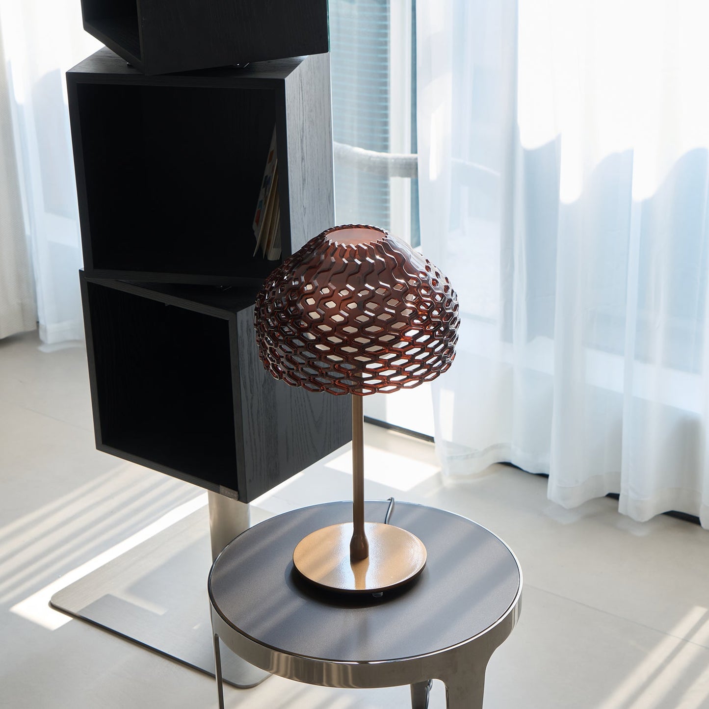 Armadillo Table Lamp | Metal & Plastic | White or Brown