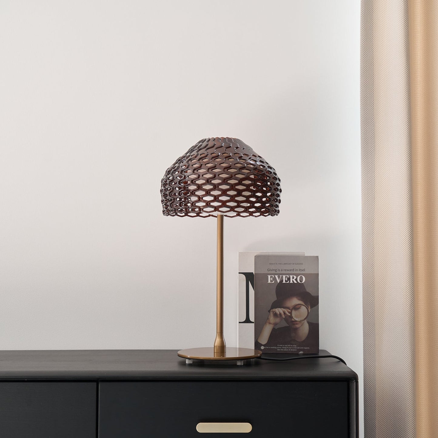 Armadillo Table Lamp | Metal & Plastic | White or Brown