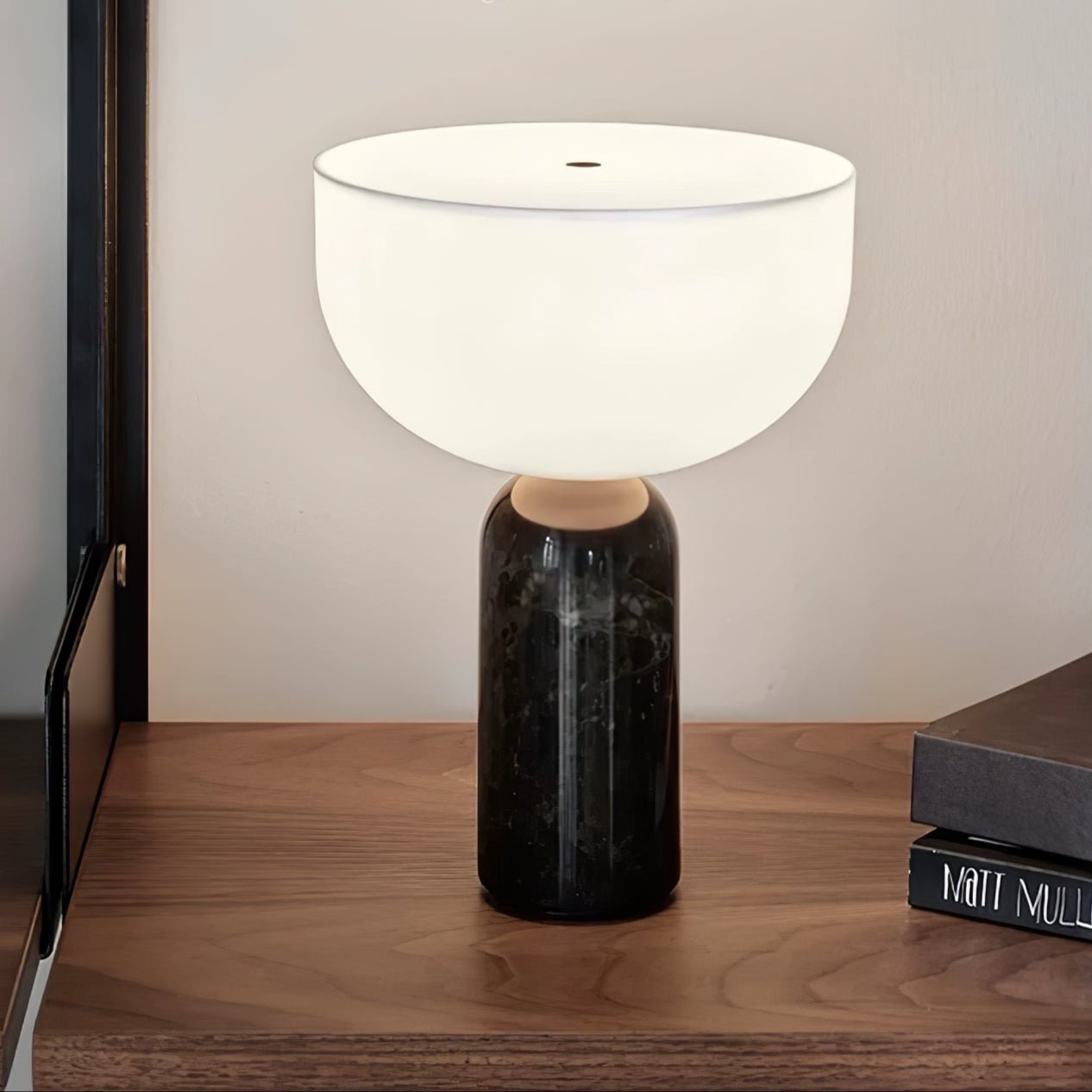 Arno Sphere Marble Table Lamp | Marble/Metal/Acrylic | White Shade