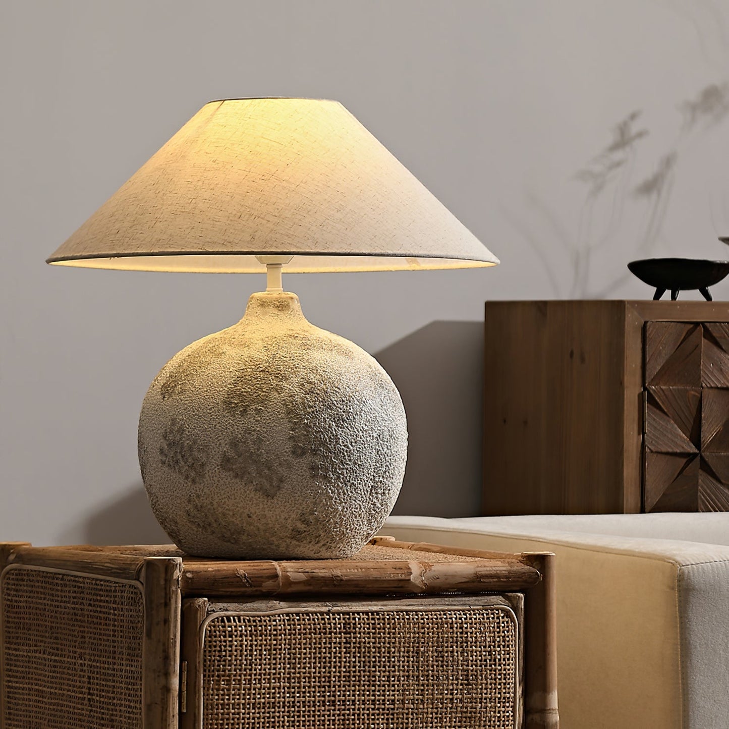 Arosa Table Lamp | Ceramic Base | Beige Shade