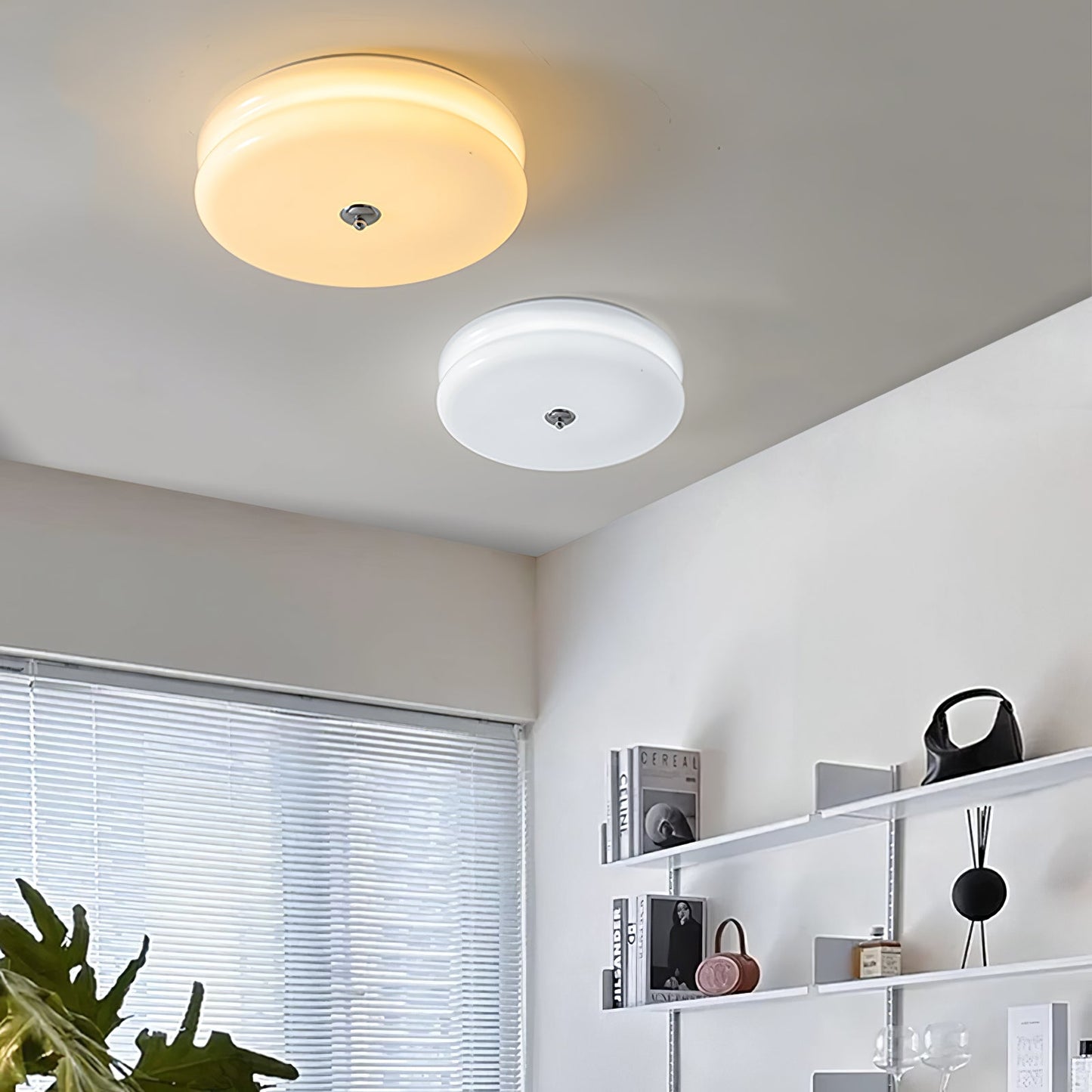 Art Deco Vintage Ceiling Light | Handcrafted Iron & Glass | Gold or Chrome Finish