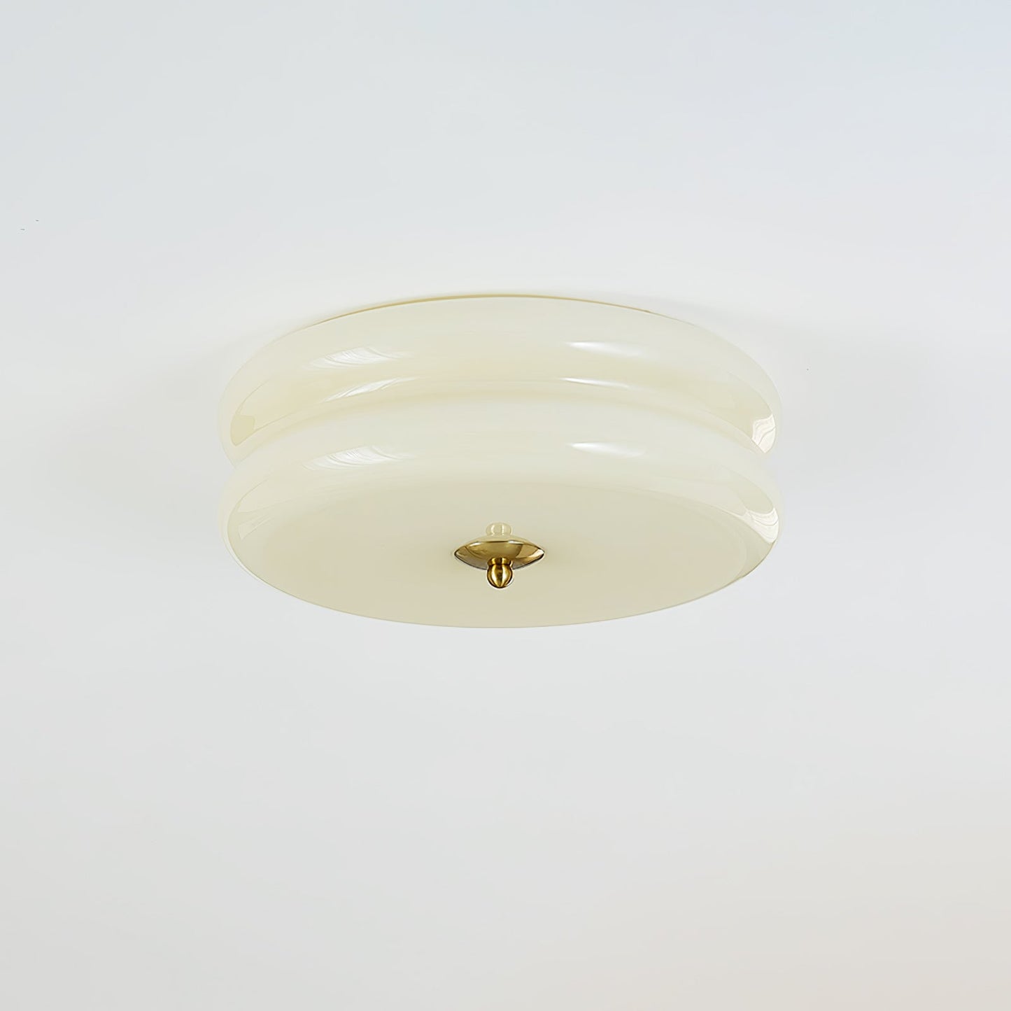 Art Deco Vintage Ceiling Light | Handcrafted Iron & Glass | Gold or Chrome Finish