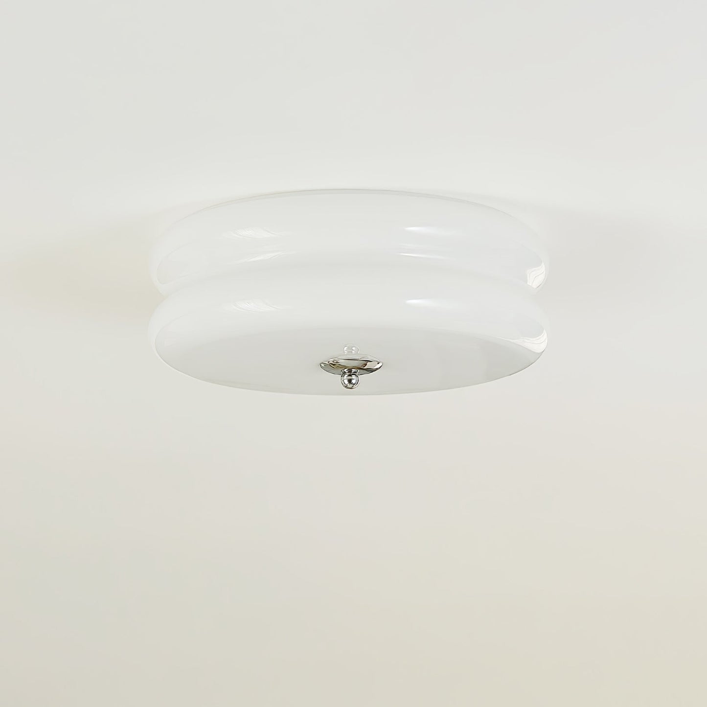 Art Deco Vintage Ceiling Light | Handcrafted Iron & Glass | Gold or Chrome Finish