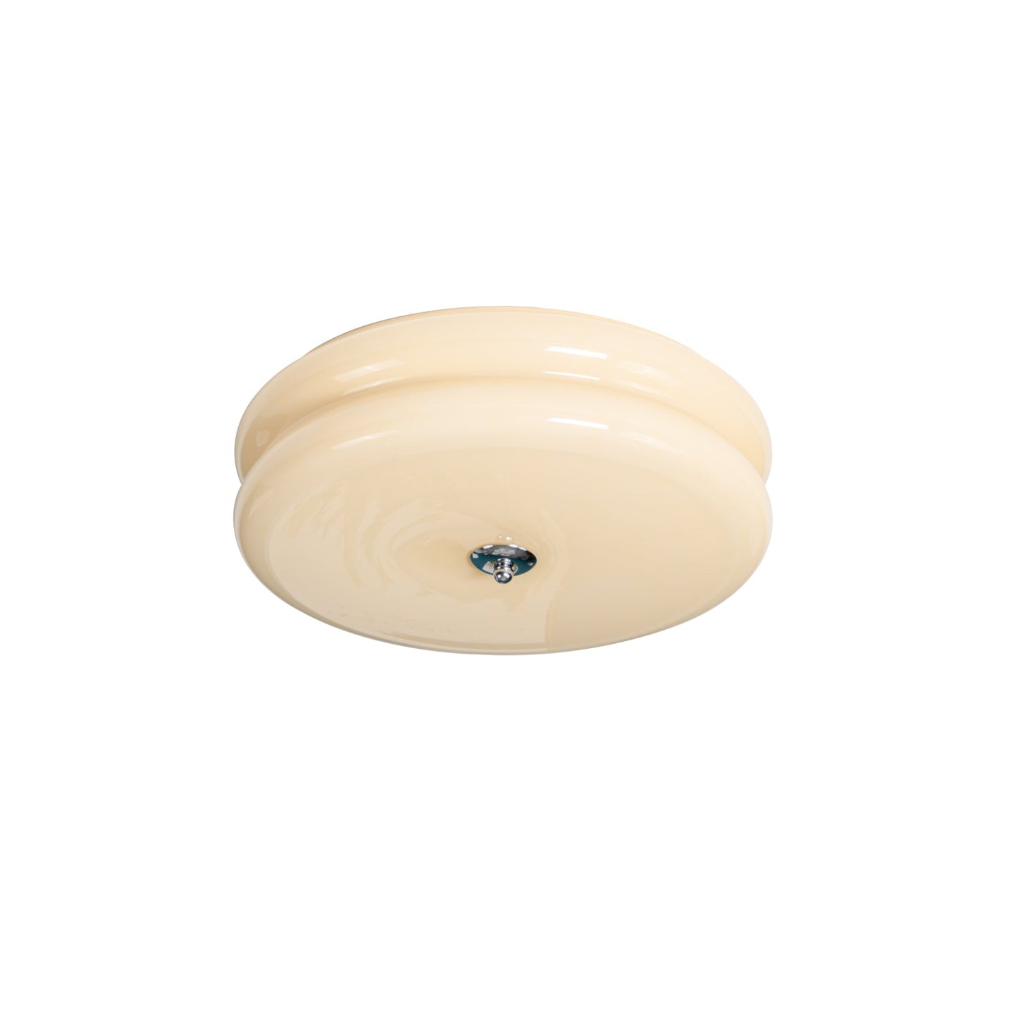 Art Deco Vintage Ceiling Light | Handcrafted Iron & Glass | Gold or Chrome Finish