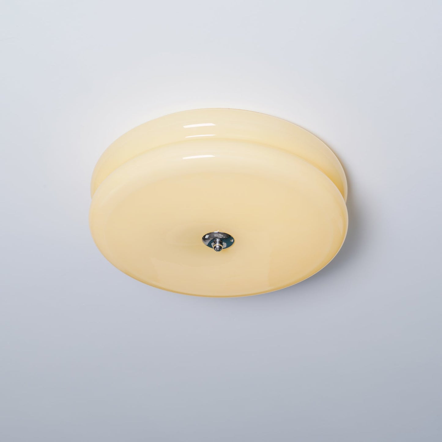 Art Deco Vintage Ceiling Light | Handcrafted Iron & Glass | Gold or Chrome Finish