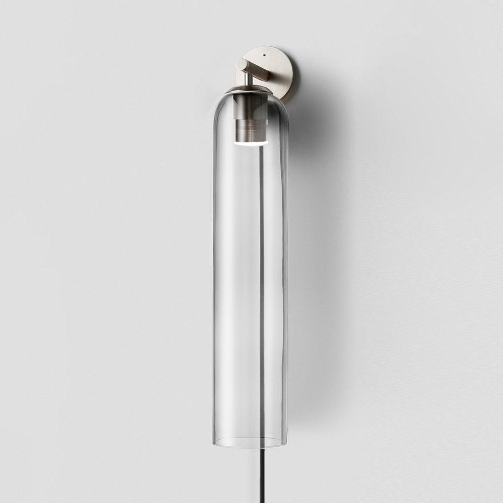 Art Glass Sconce | Plug-In Wall Light | Black/Gold/Sand Nickel Finishes