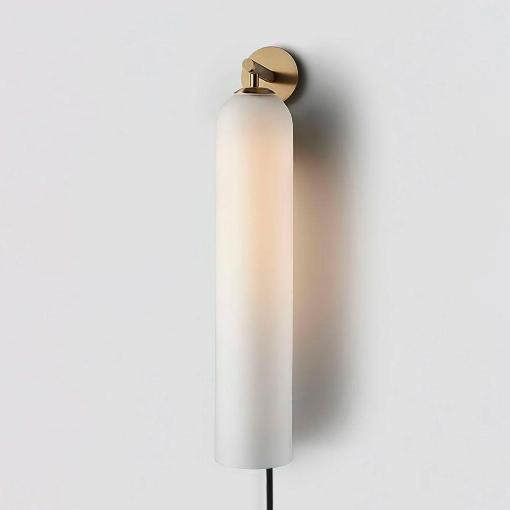 Art Glass Sconce | Plug-In Wall Light | Black/Gold/Sand Nickel Finishes