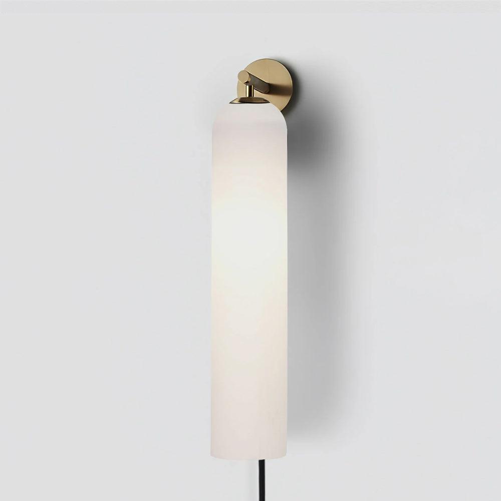 Art Glass Sconce | Plug-In Wall Light | Black/Gold/Sand Nickel Finishes