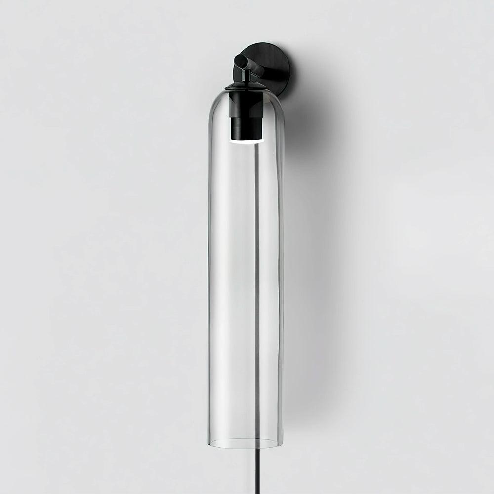 Art Glass Sconce | Plug-In Wall Light | Black/Gold/Sand Nickel Finishes