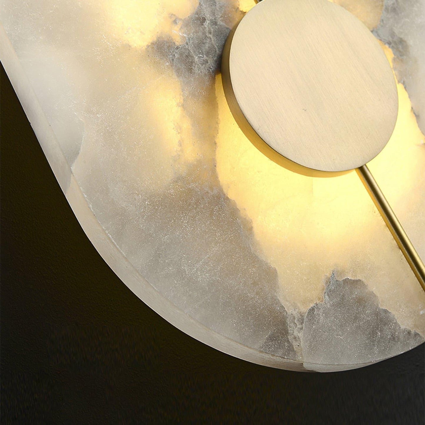 Artistic Wall Lamp | Alabaster & Brass | Set of 2