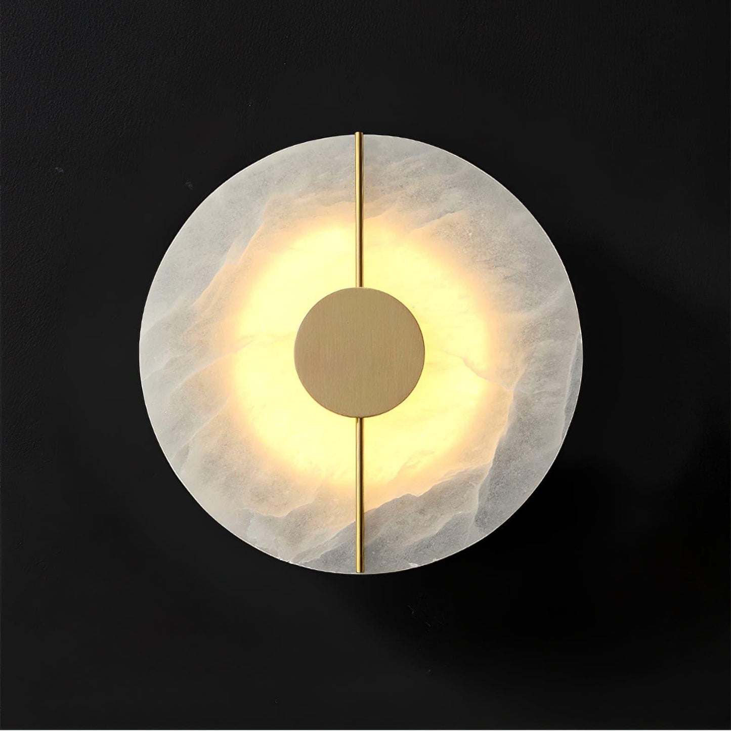 Artistic Wall Lamp | Alabaster & Brass | Set of 2