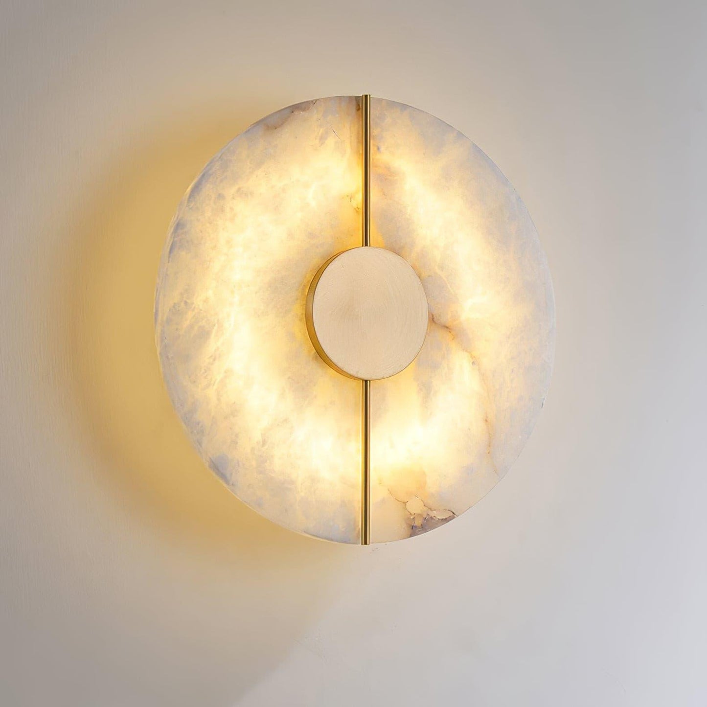 Artistic Wall Lamp | Alabaster & Brass | Set of 2