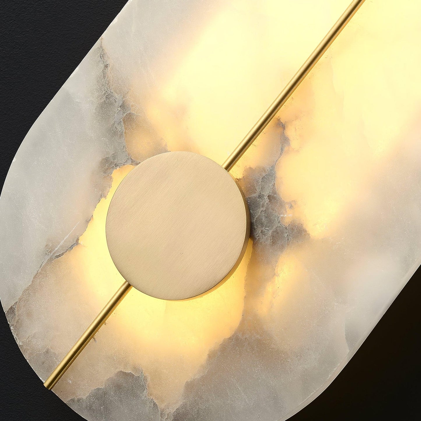 Artistic Wall Lamp | Alabaster & Brass | Set of 2