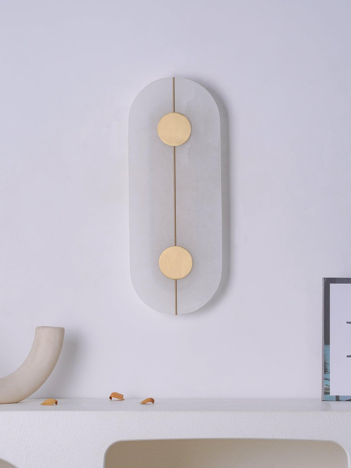 Artistic Wall Lamp | Alabaster & Brass | Set of 2