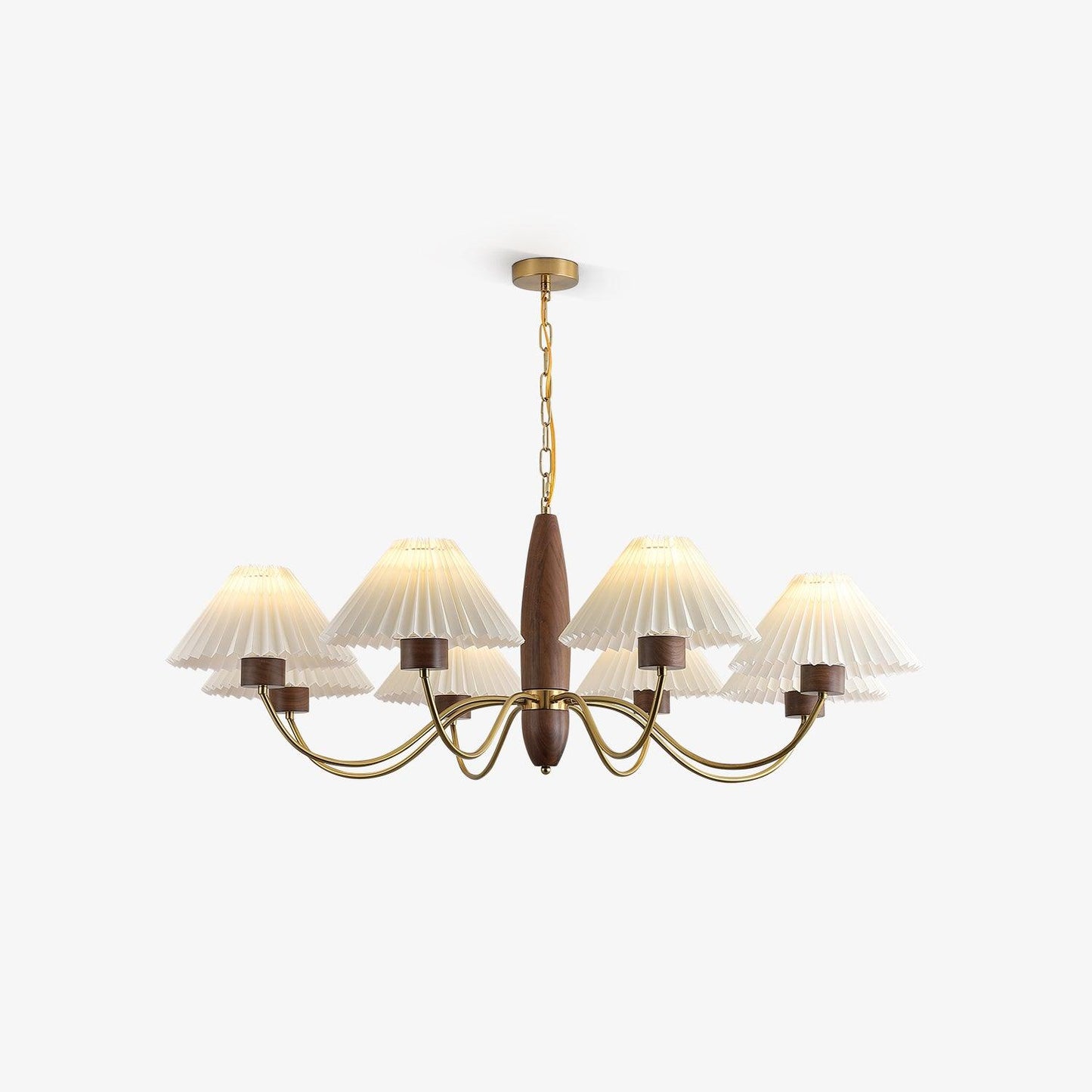 Asquith Chandelier | Metal & Fabric | Reddish Brown, 3-6-8-10 Lights