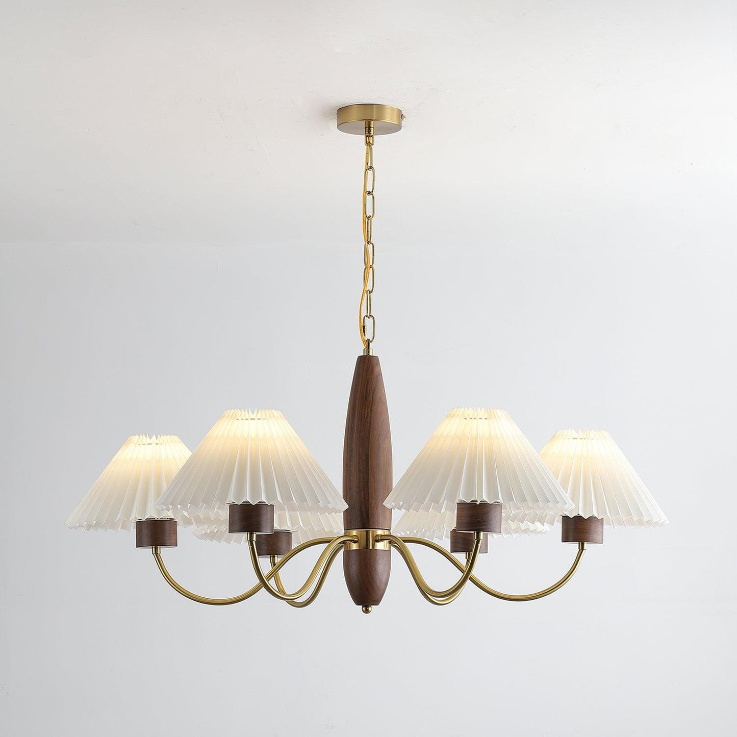 Asquith Chandelier | Metal & Fabric | Reddish Brown, 3-6-8-10 Lights