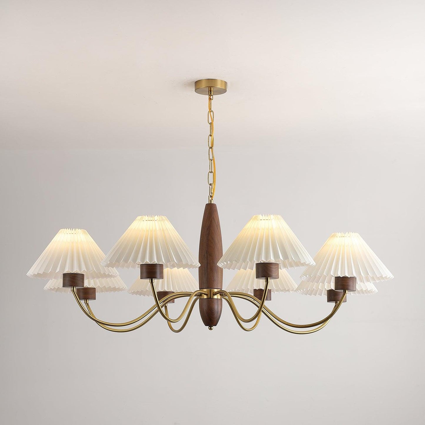 Asquith Chandelier | Metal & Fabric | Reddish Brown, 3-6-8-10 Lights