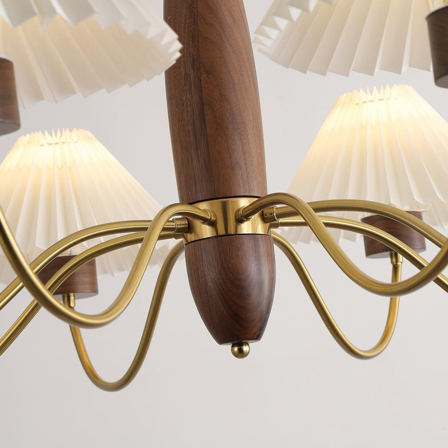 Asquith Chandelier | Metal & Fabric | Reddish Brown, 3-6-8-10 Lights