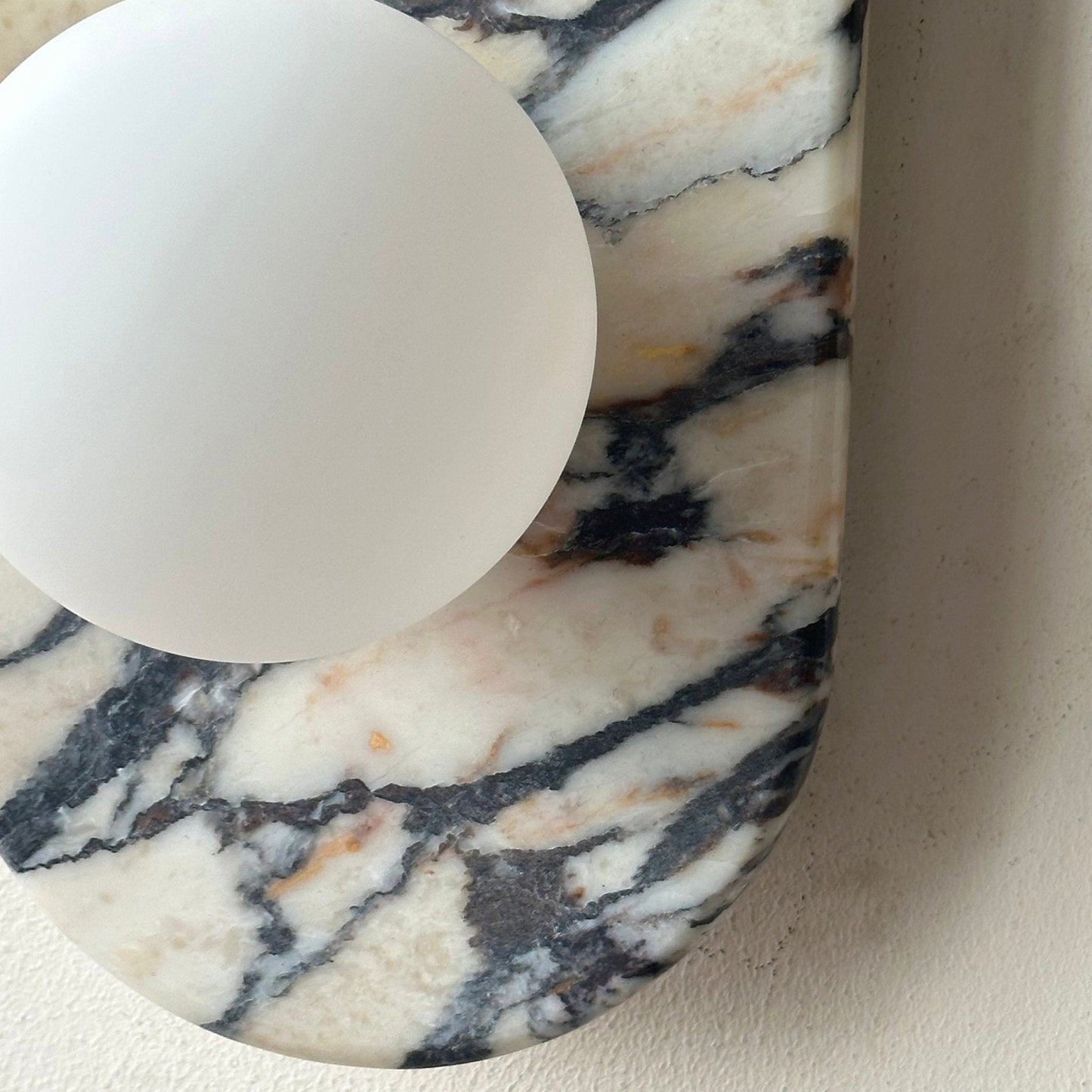 Asteria Wall Lamp | Marble & Glass | Black and White Stripes