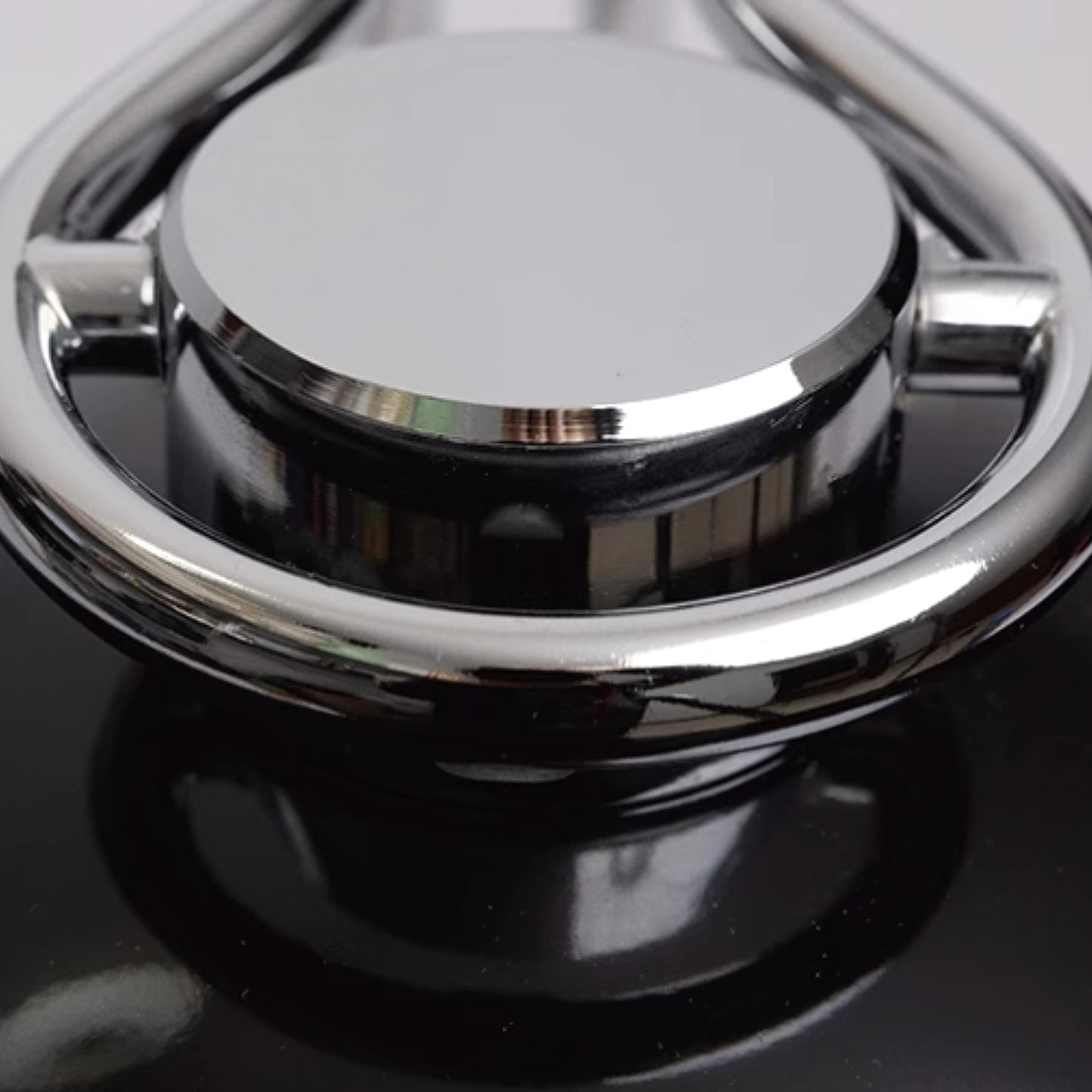 Athena Table Lamp | Polished Chrome & Black Shade | Modern Design