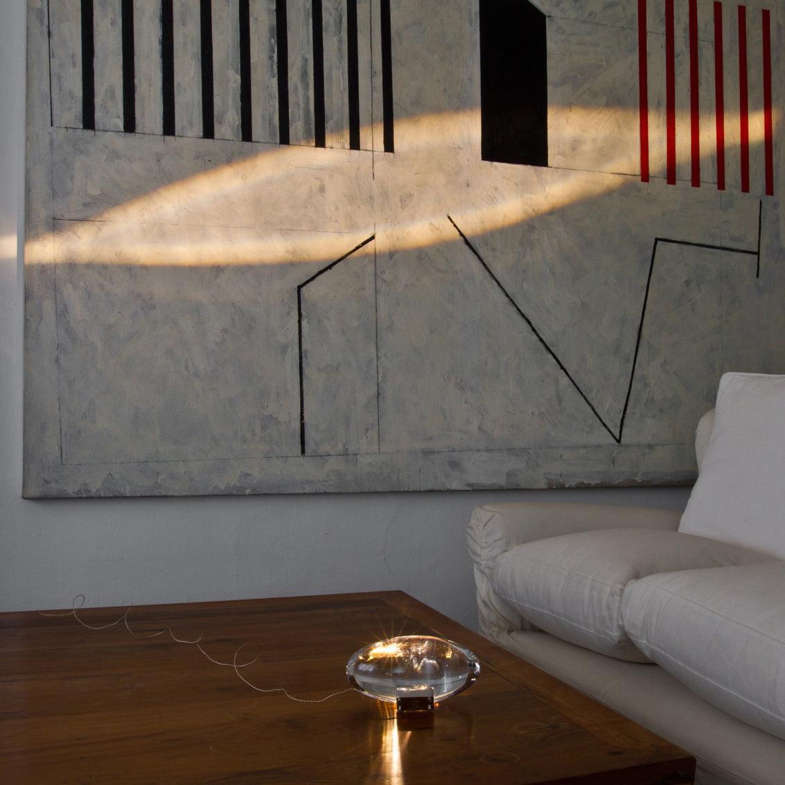Atman Table Lamp | Metal & Crystal | Chrome Finish
