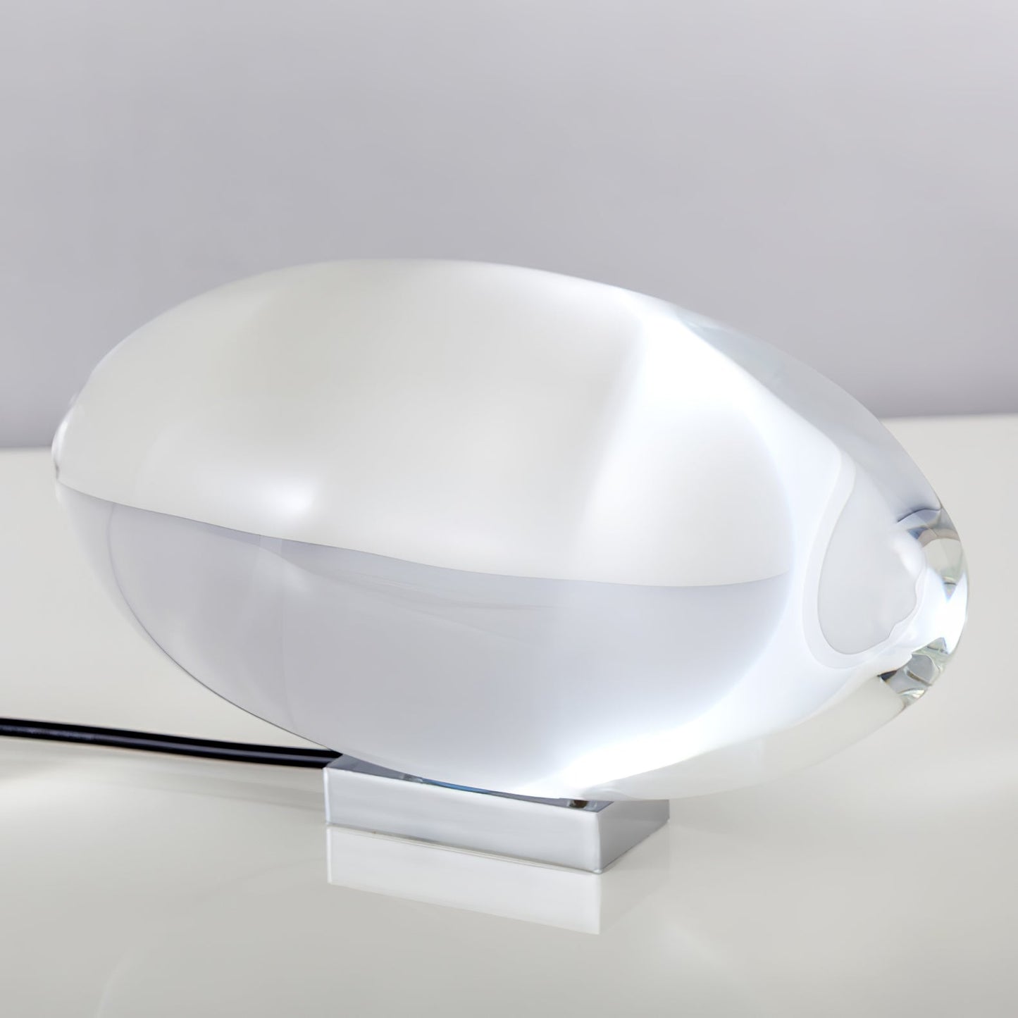 Atman Table Lamp | Metal & Crystal | Chrome Finish