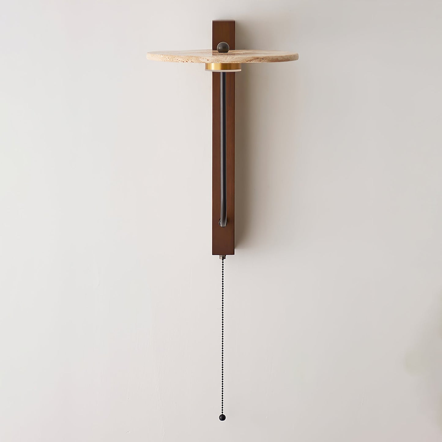 Aura Arm Wall Lamp | Yellow Travertine | Wood