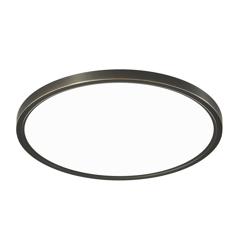 Aurea Disc Ceiling Light | Brass Frame | White Shade