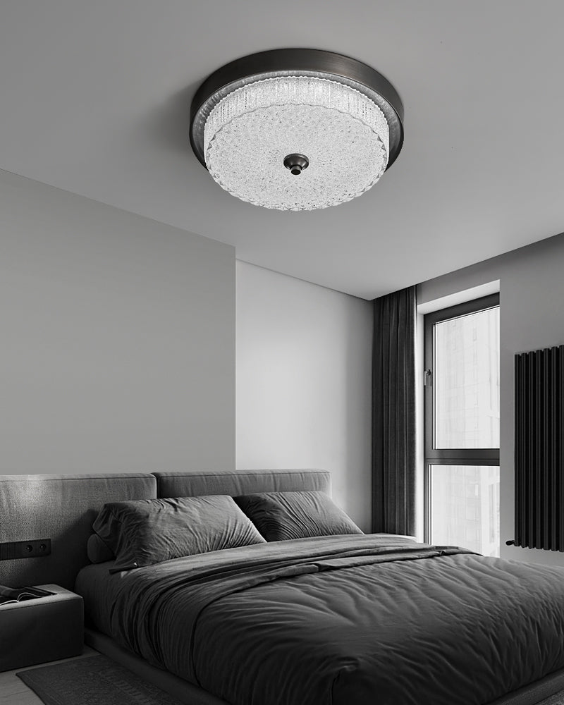 Aurestella Ceiling Light | Brass, Glass | White Shade