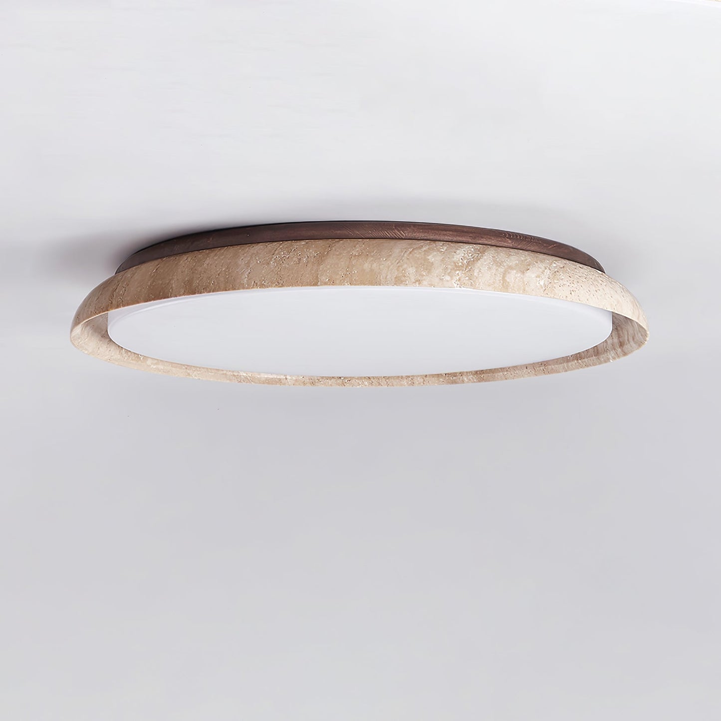 Aureum Edge Ceiling Light | Yellow Travertine | Walnut Color