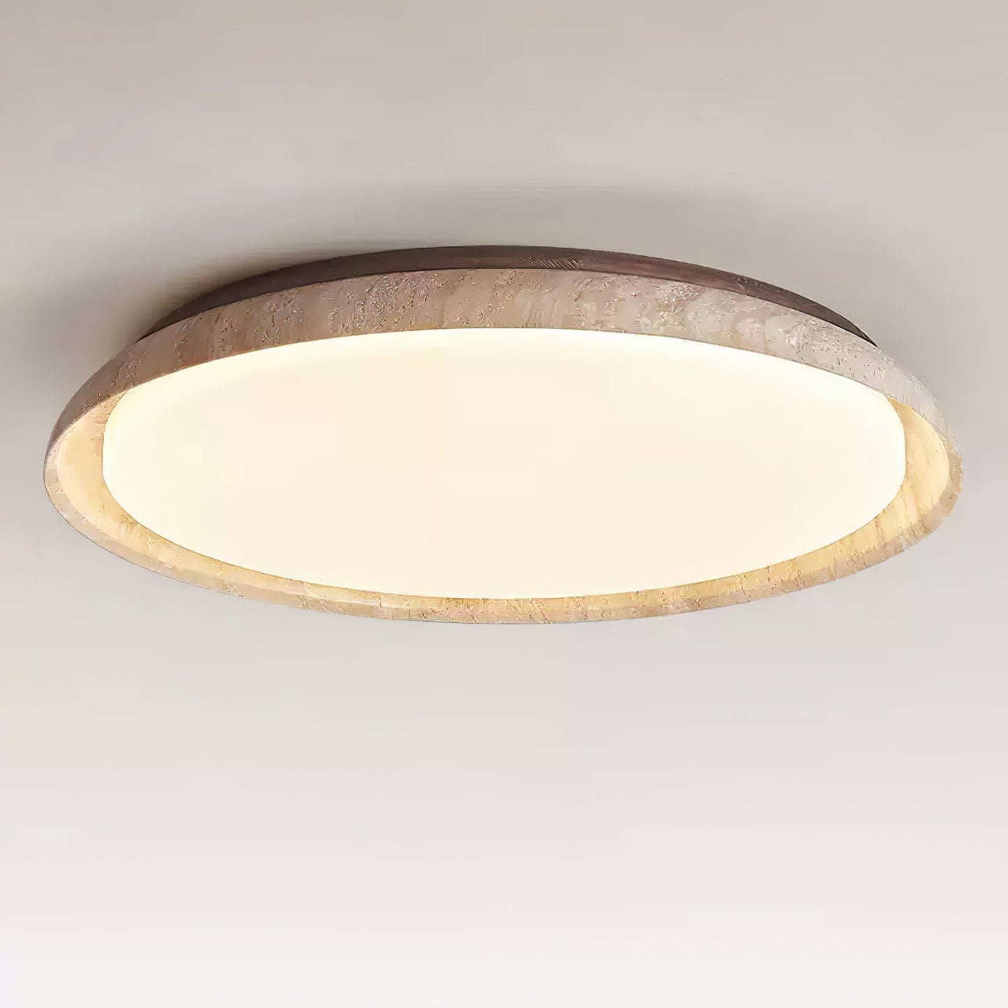 Aureum Edge Ceiling Light | Yellow Travertine | Walnut Color