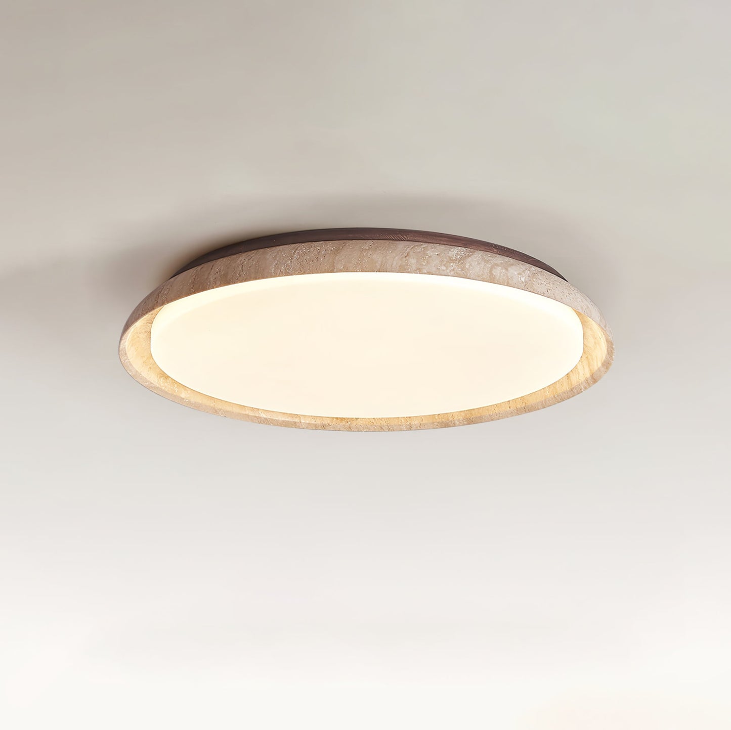 Aureum Edge Ceiling Light | Yellow Travertine | Walnut Color