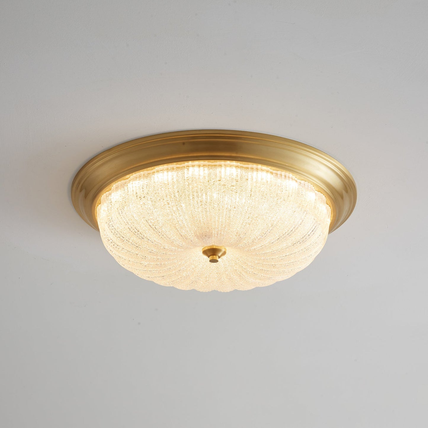 Aurevielle Ceiling Lamp | Crystal Glass & Brass | White