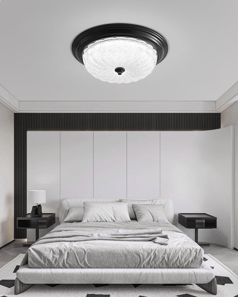 Aurevielle Ceiling Lamp | Crystal Glass & Brass | White