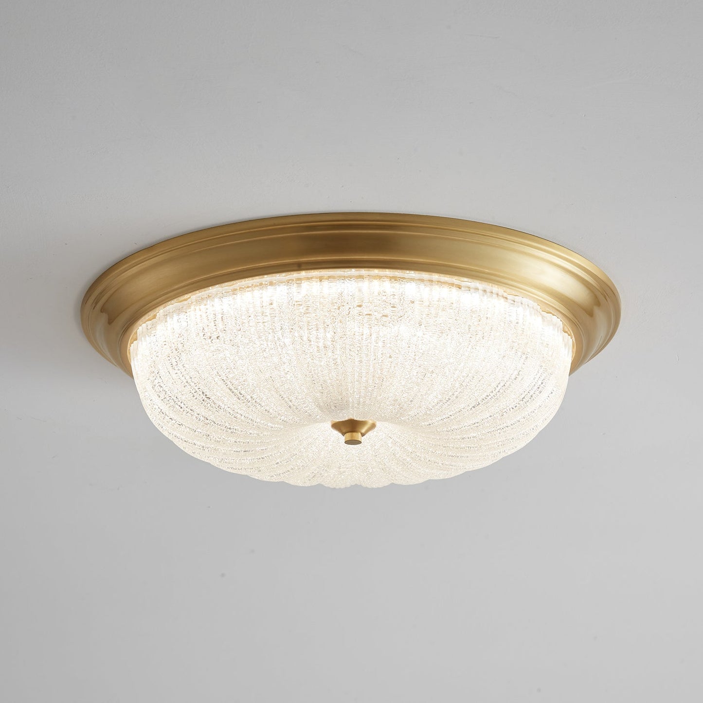 Aurevielle Ceiling Lamp | Crystal Glass & Brass | White