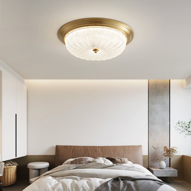 Aurevielle Ceiling Lamp | Crystal Glass & Brass | White