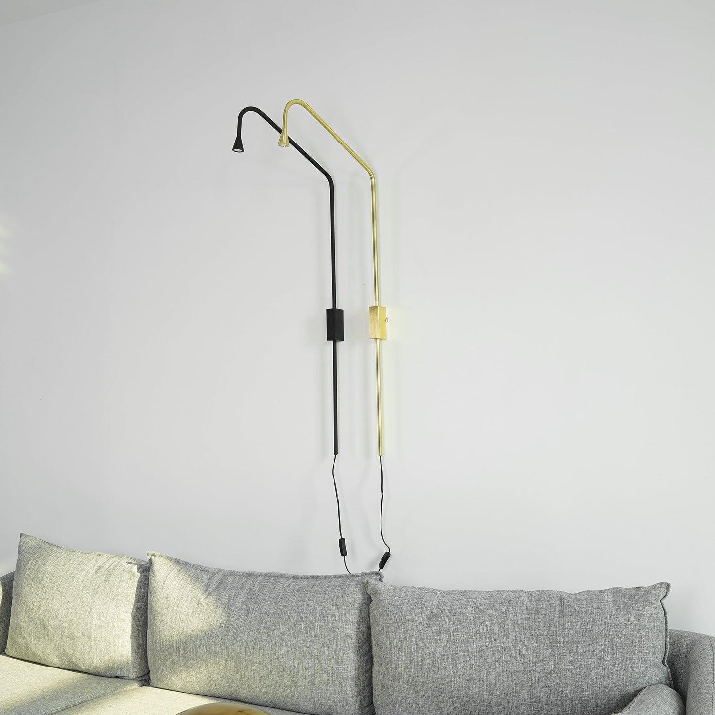 Wall Lamp Set of 2 | Metal | Gold and Black