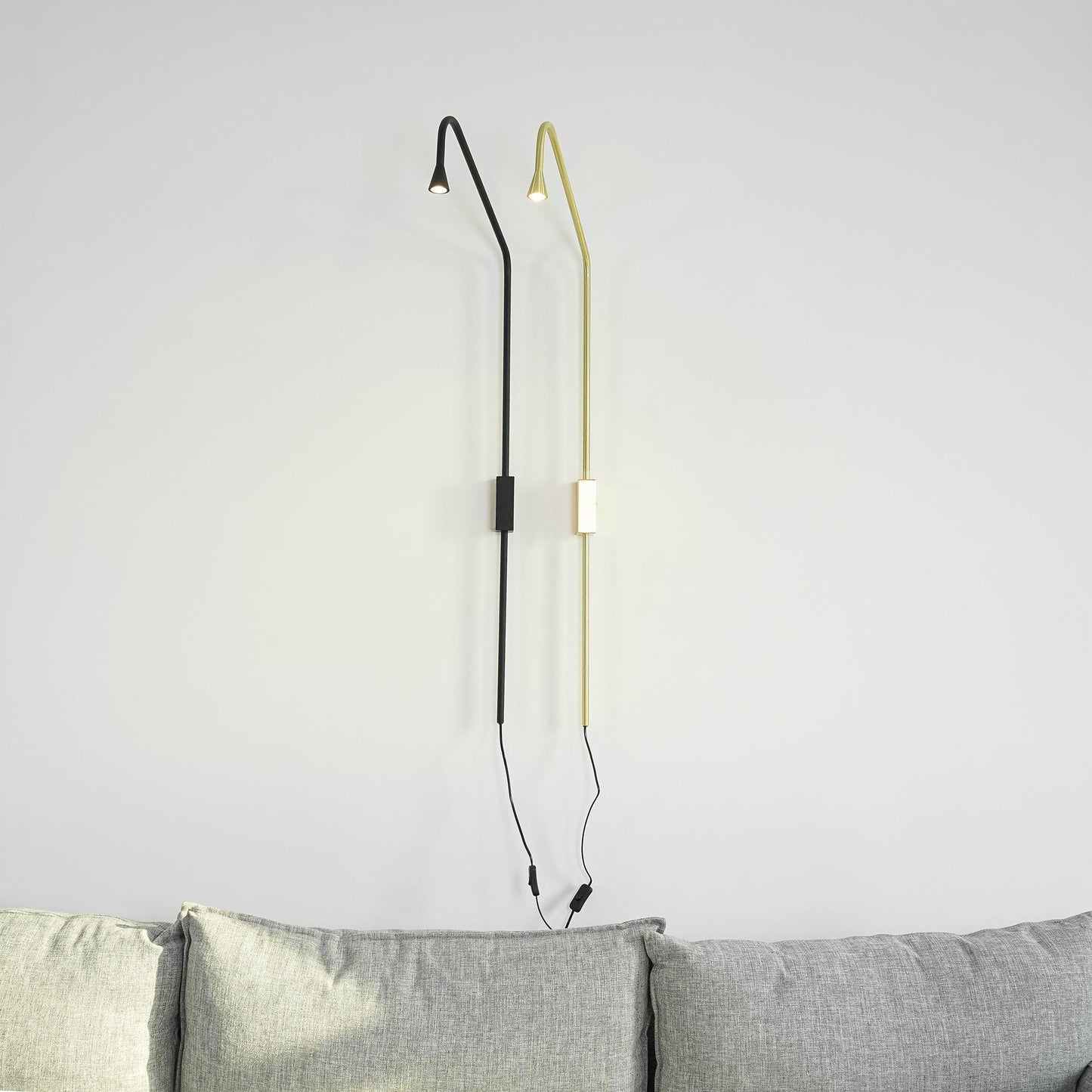 Wall Lamp Set of 2 | Metal | Gold and Black