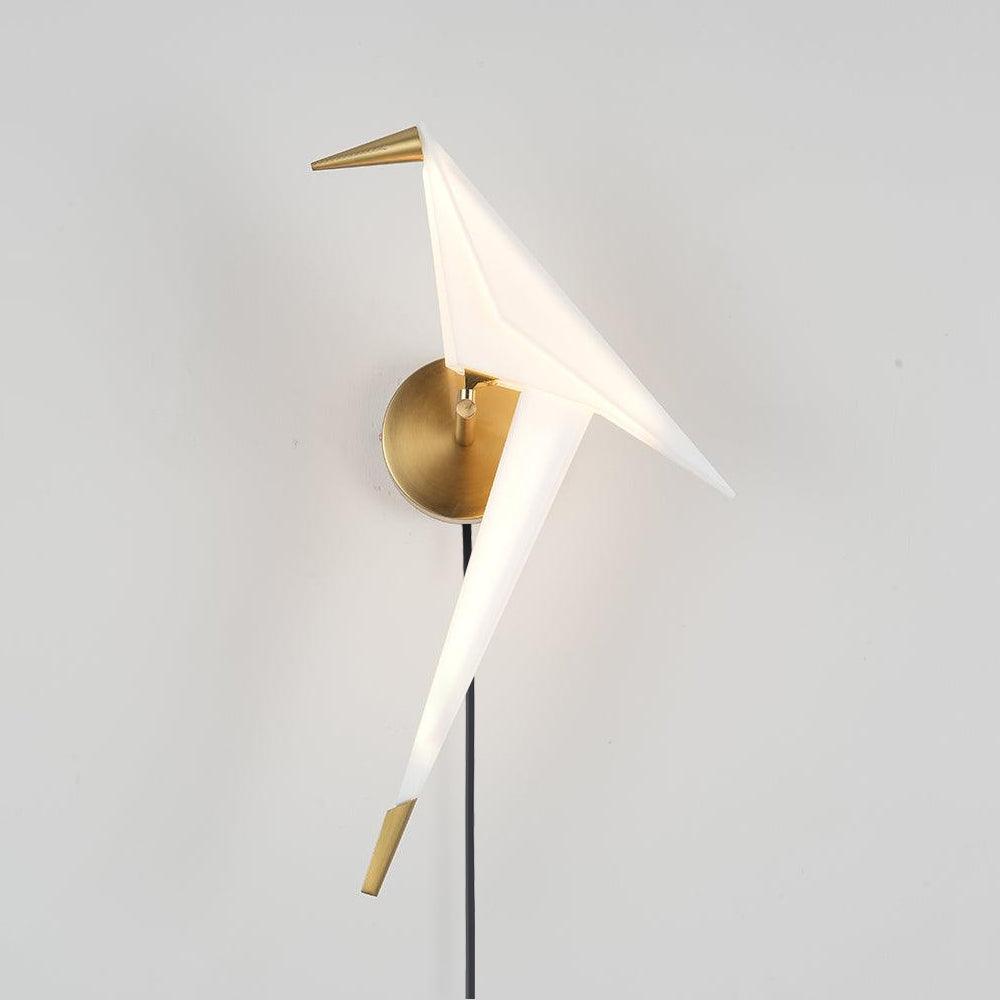 Avian Serenity Wall Lamp | Bird-Inspired Design | Gold Finish
