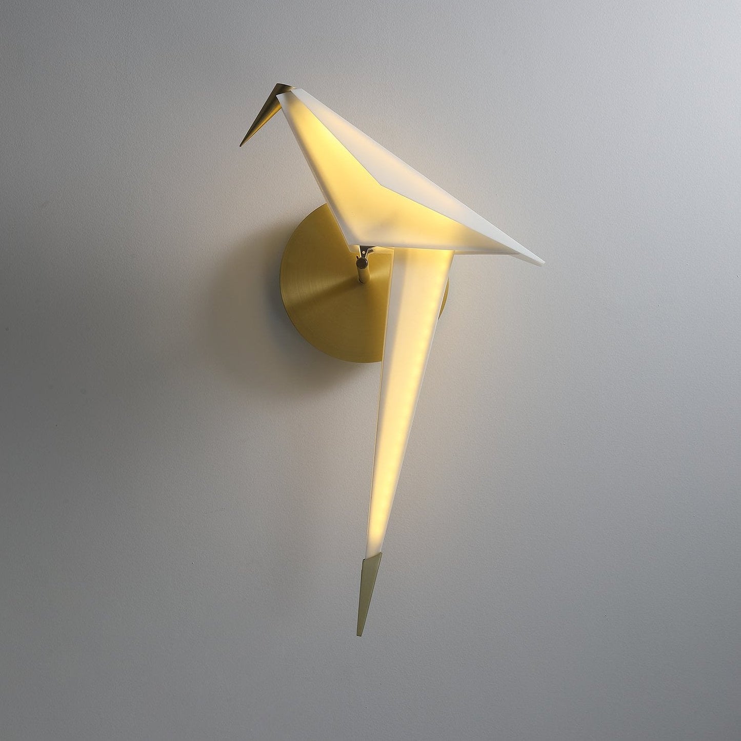 Avian Serenity Wall Lamp | Adjustable Metal & PC | Set of 2