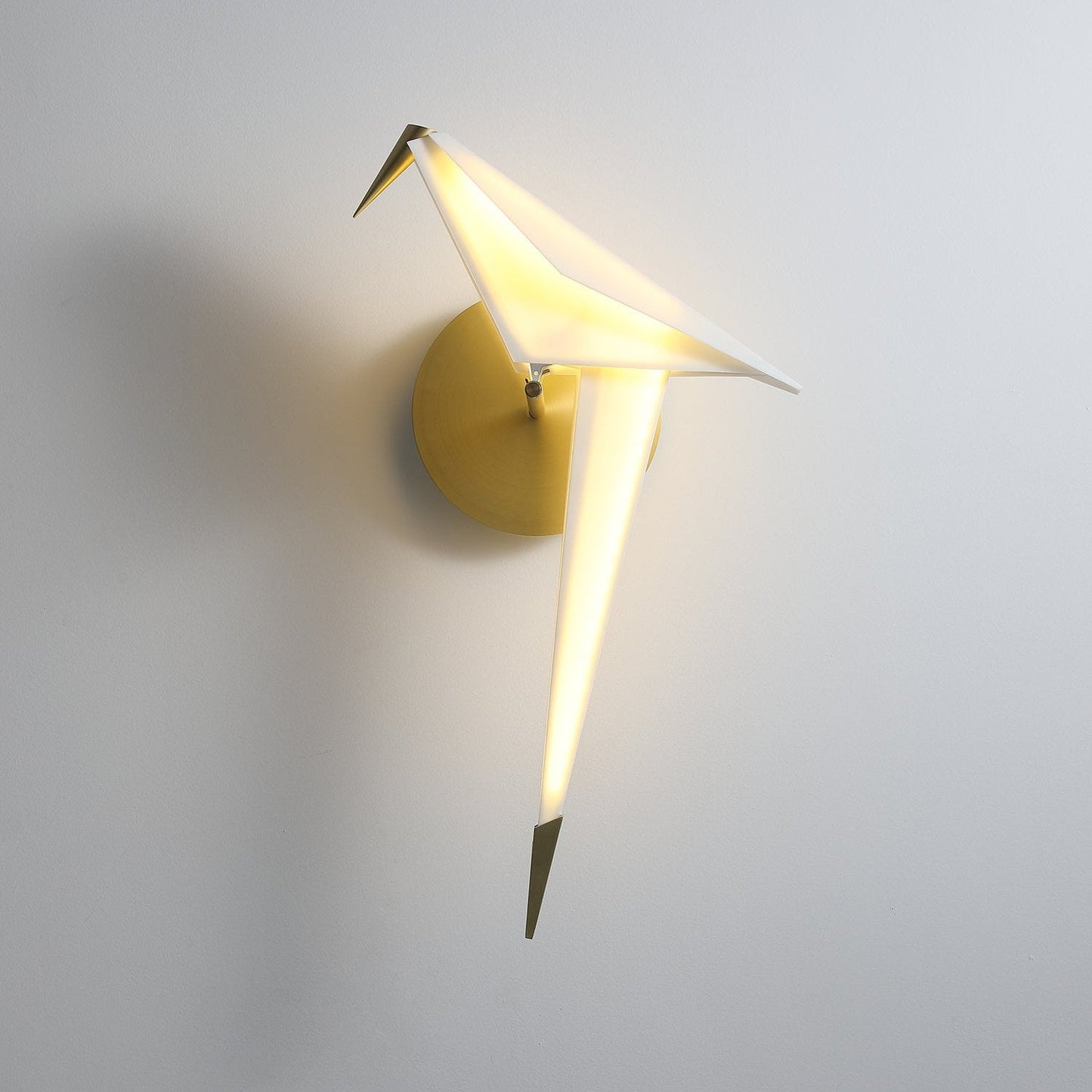 Avian Serenity Wall Lamp | Adjustable Metal & PC | Set of 2