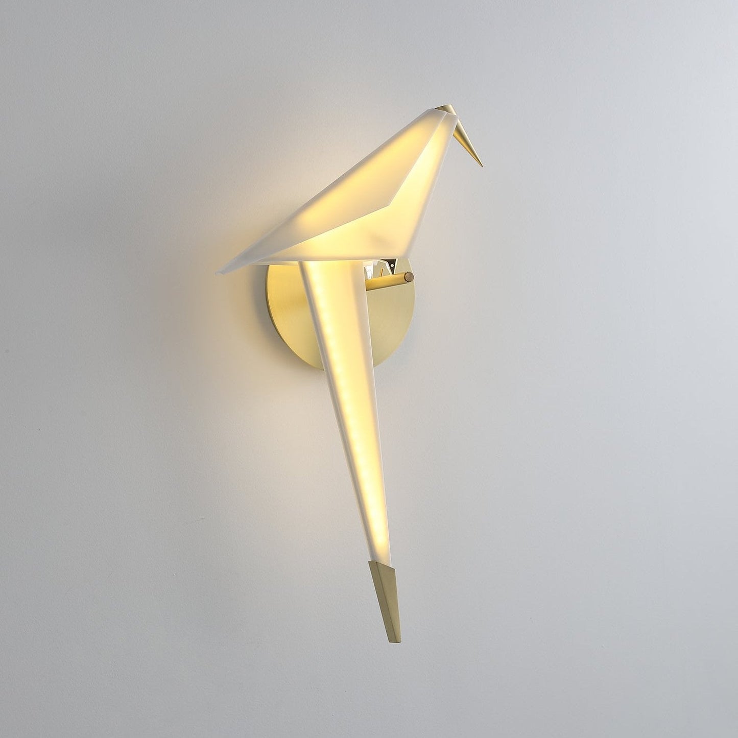 Avian Serenity Wall Lamp | Adjustable Metal & PC | Set of 2