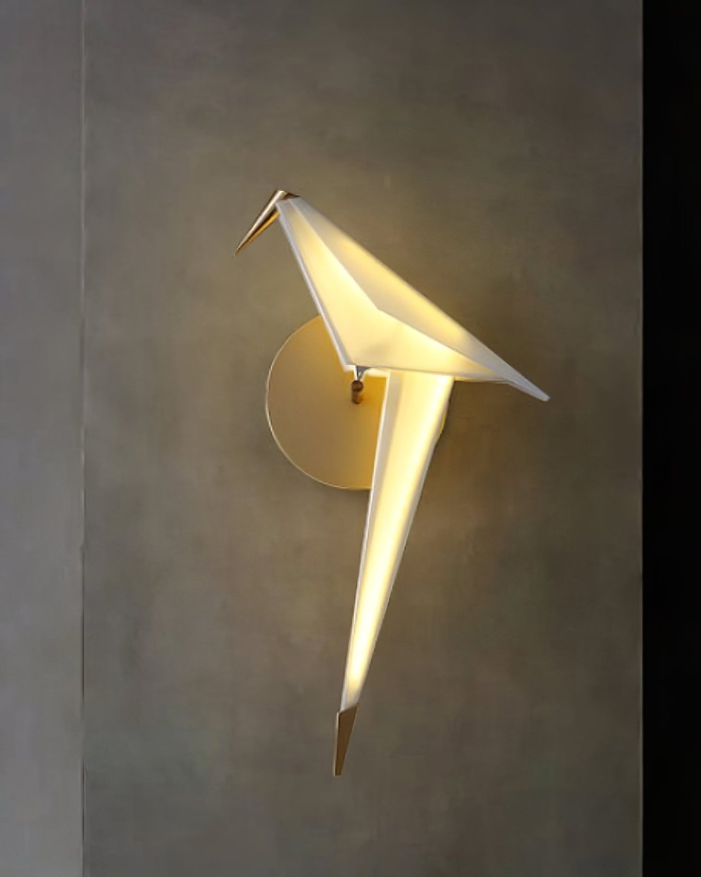 Avian Serenity Wall Lamp | Adjustable Metal & PC | Set of 2