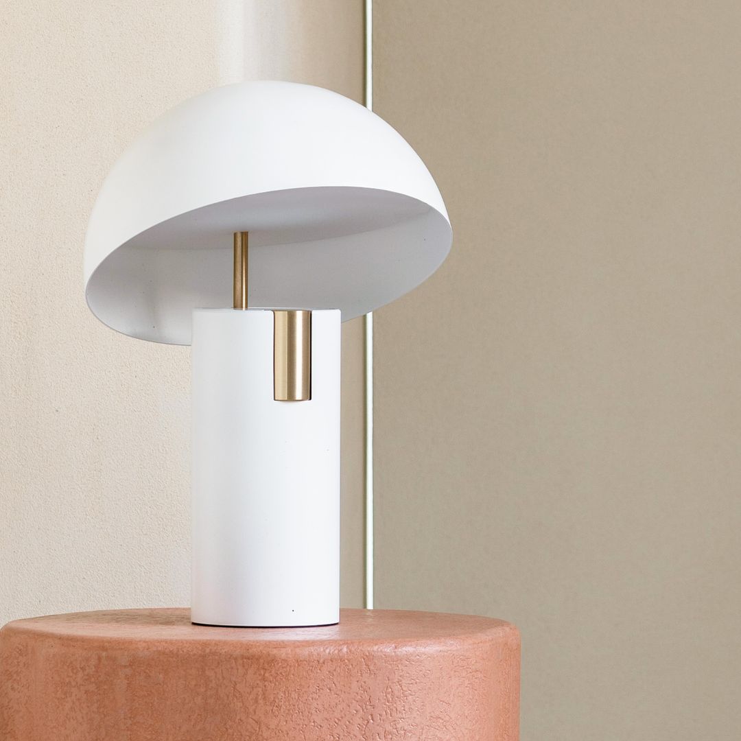 Avo Table Lamp | Iron, Stainless Steel, Glass | Black, White, Red