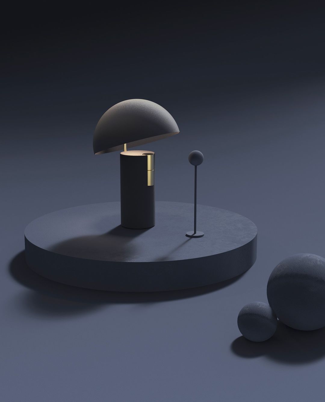 Avo Table Lamp | Iron, Stainless Steel, Glass | Black, White, Red