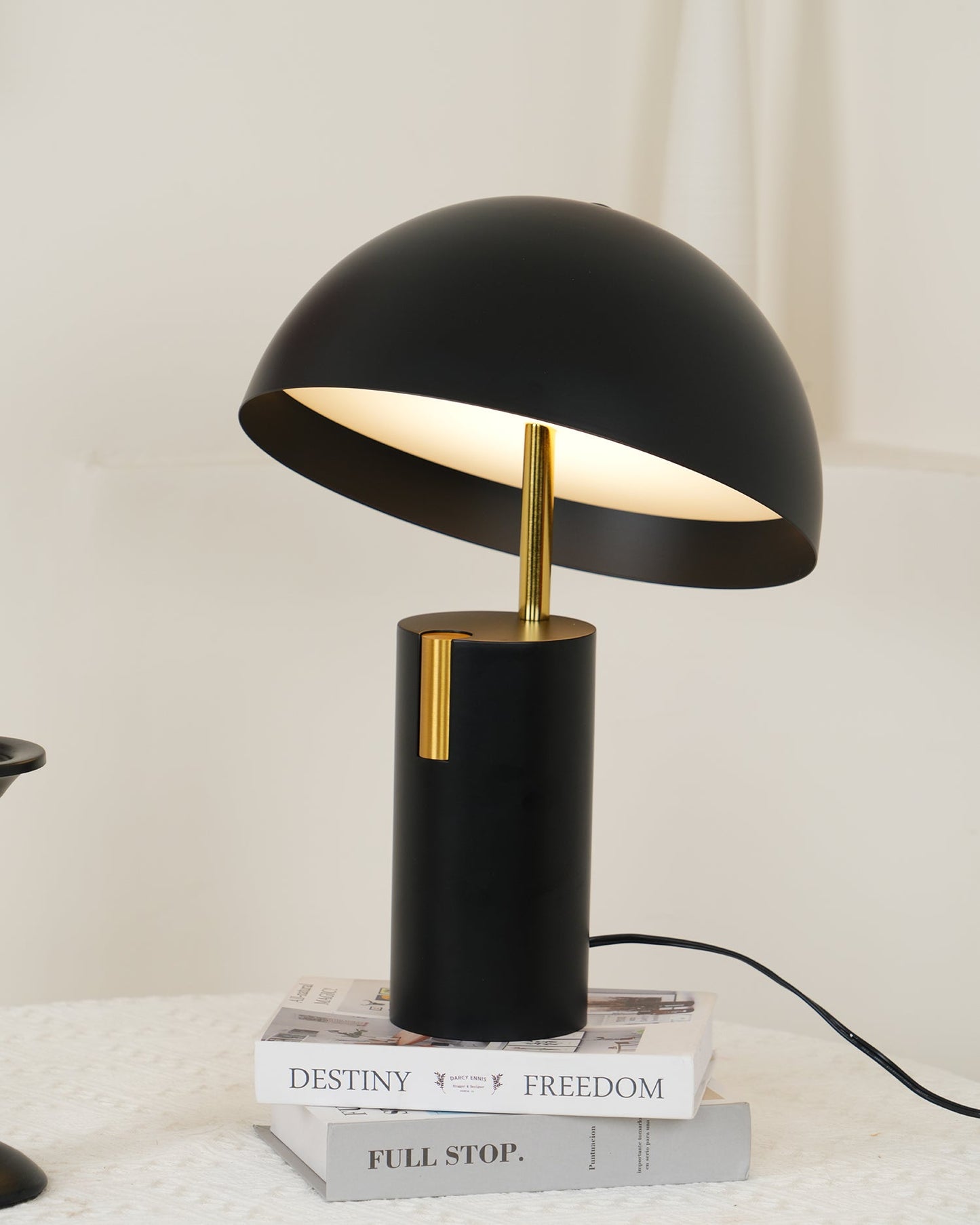 Avo Table Lamp | Iron, Stainless Steel, Glass | Black, White, Red