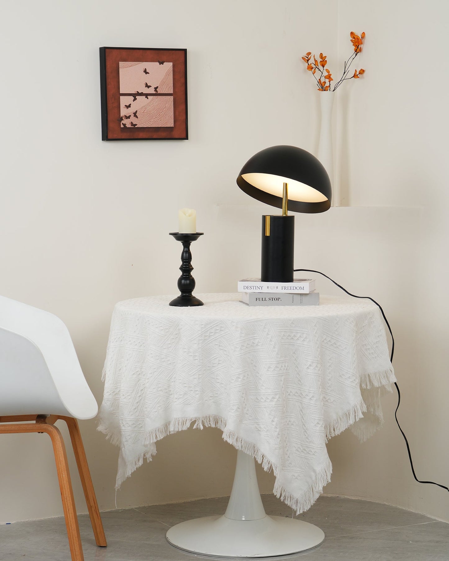 Avo Table Lamp | Iron, Stainless Steel, Glass | Black, White, Red