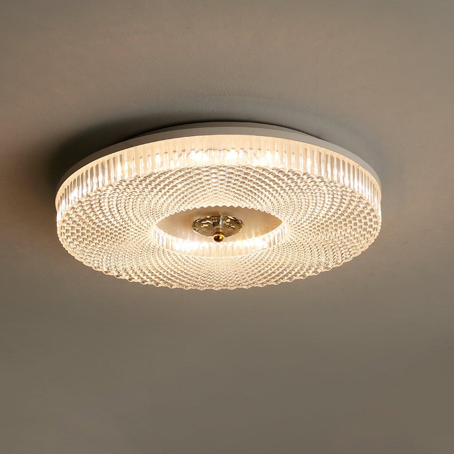 Ayla LED Flush Mount Ceiling Light | Metal & Acrylic | 40cm or 50cm Diameter