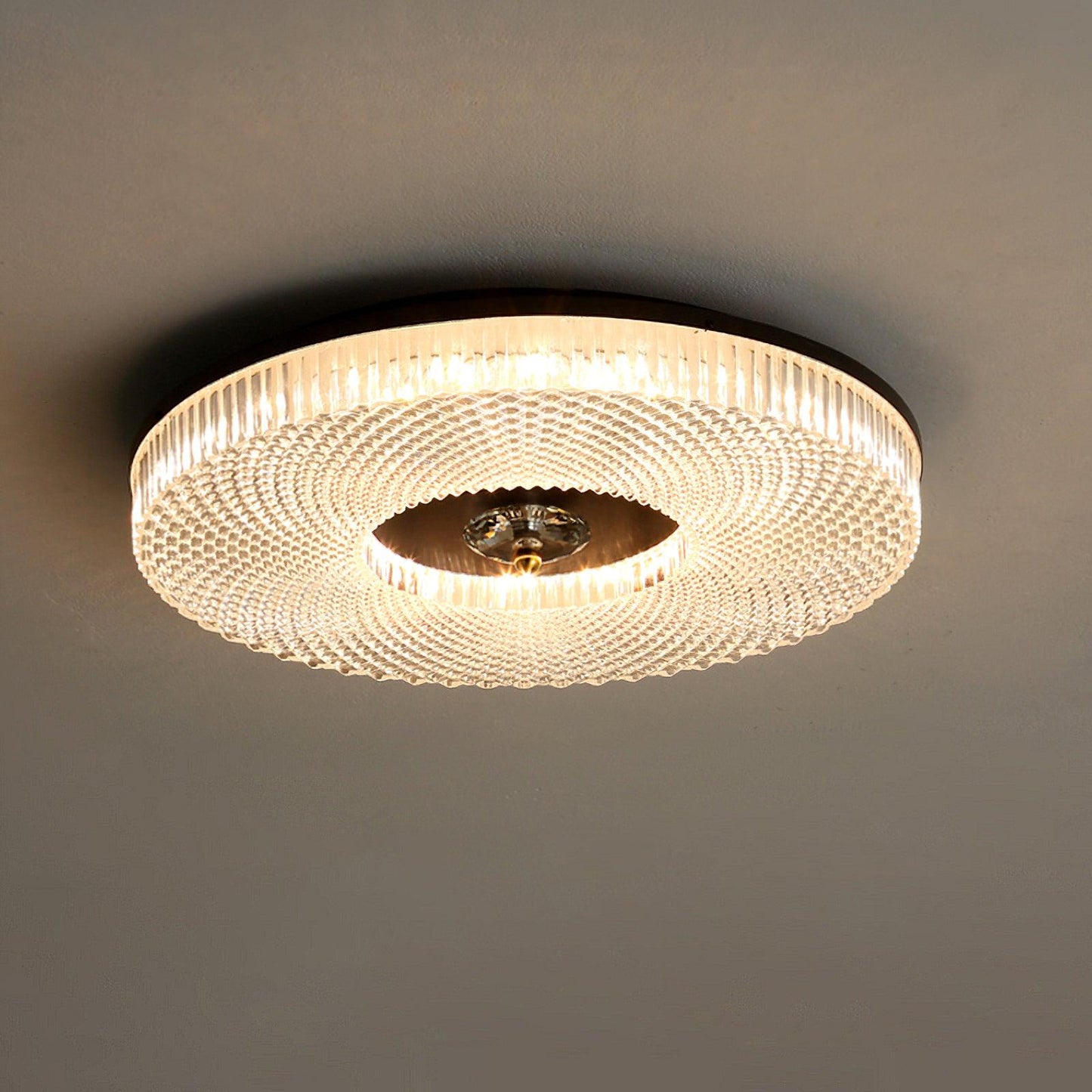 Ayla LED Flush Mount Ceiling Light | Metal & Acrylic | 40cm or 50cm Diameter